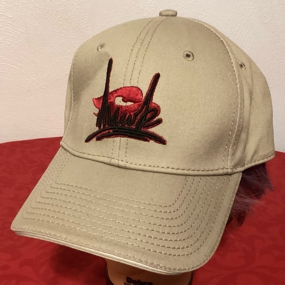 TONY Hawk Skateboard Sewn Hat Tan/Beige Adjustable Baseball Cap Sport Skate New!
